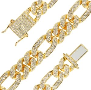 Men's 12MM 14MM 20MM Chains 18K Gold Plated CZ